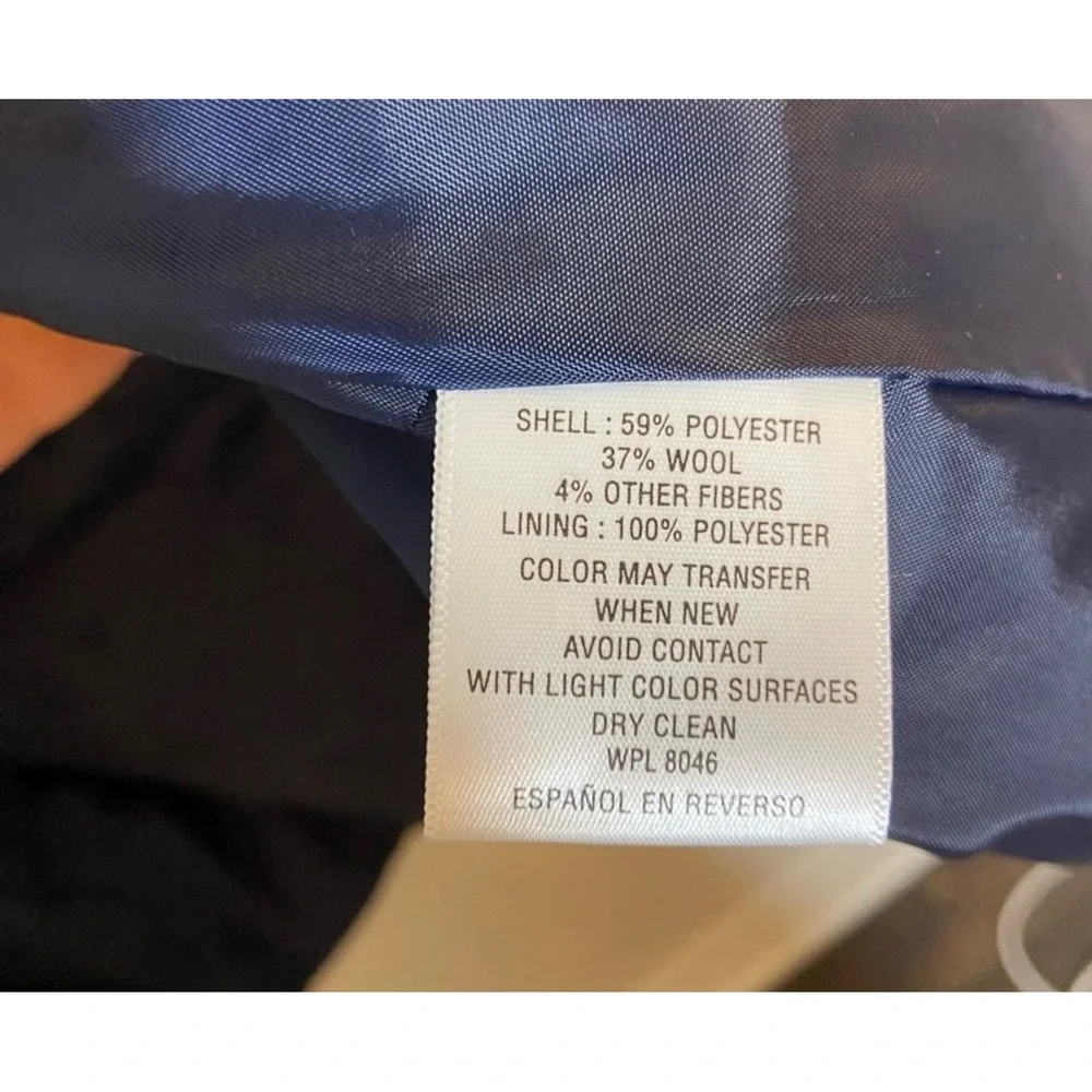 Maison Jules Women's 2 Wool Blend Blazer‎ Blue Button Front New